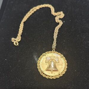 Liberty Bell Pendant Necklace